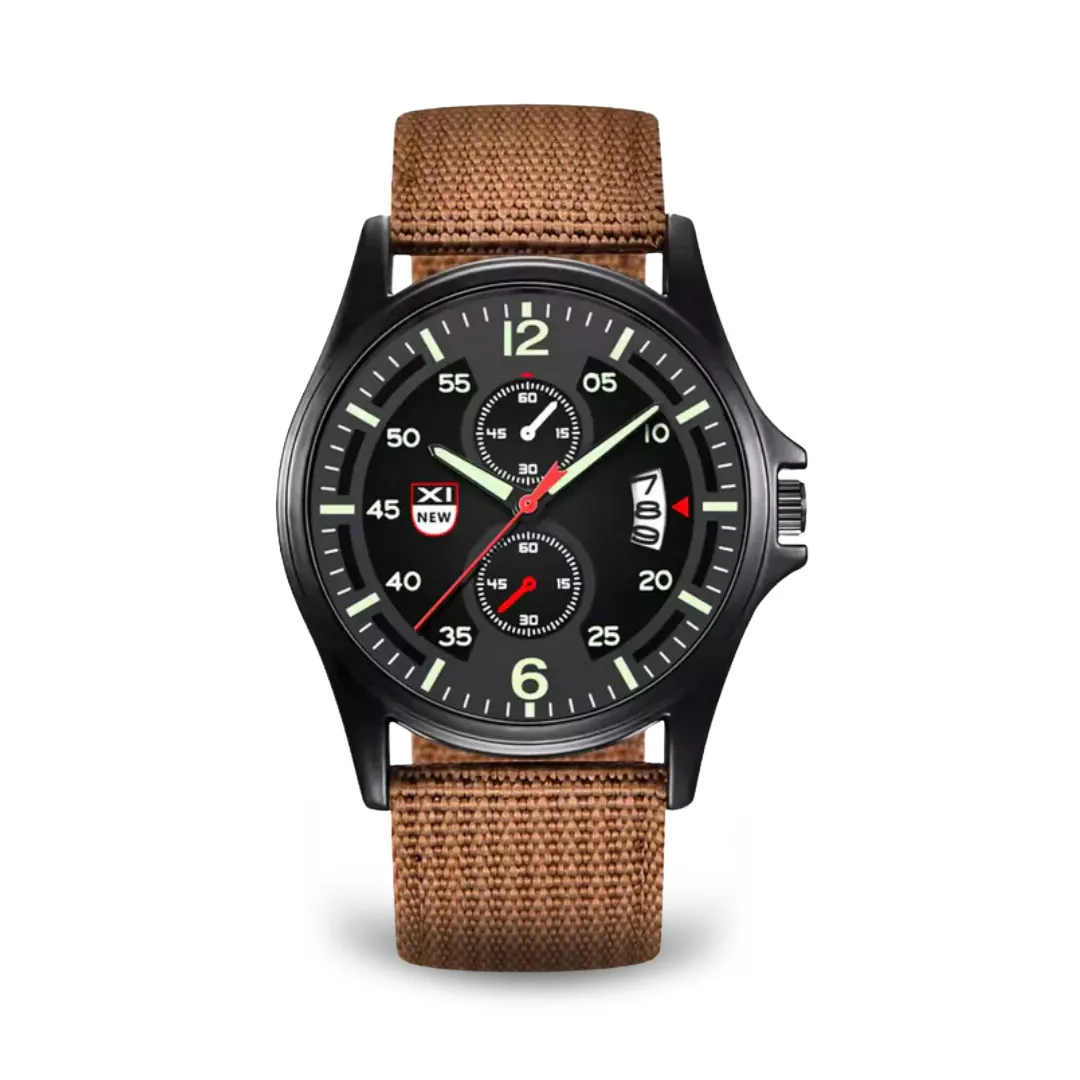 Military-Style Quartz Sports Watch