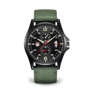 Military-Style Quartz Sports Watch