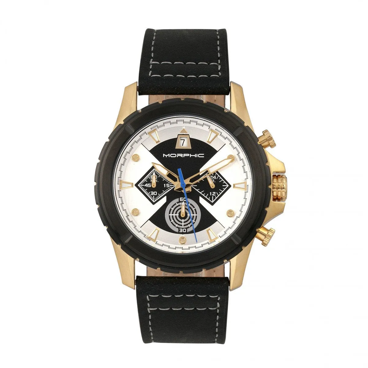 Morphic M57 Series Chronograph Leather-Band Watch