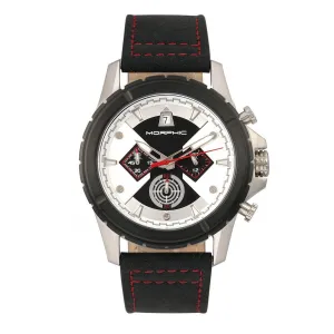 Morphic M57 Series Chronograph Leather-Band Watch