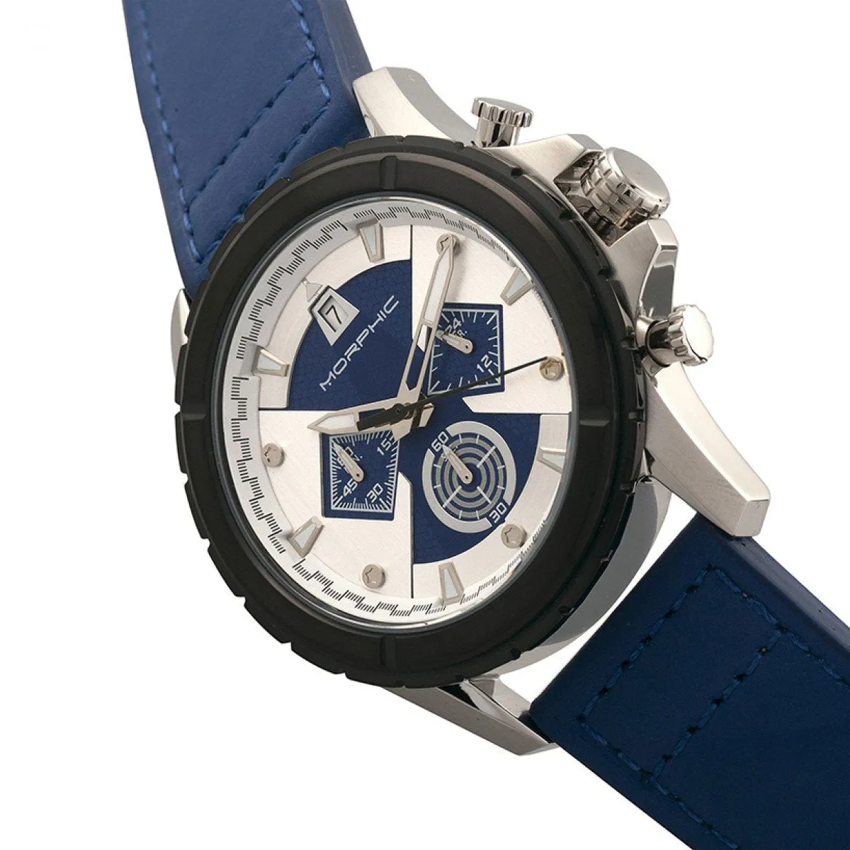 Morphic M57 Series Chronograph Leather-Band Watch