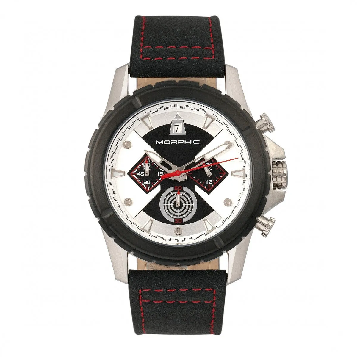 Morphic M57 Series Chronograph Leather-Band Watch