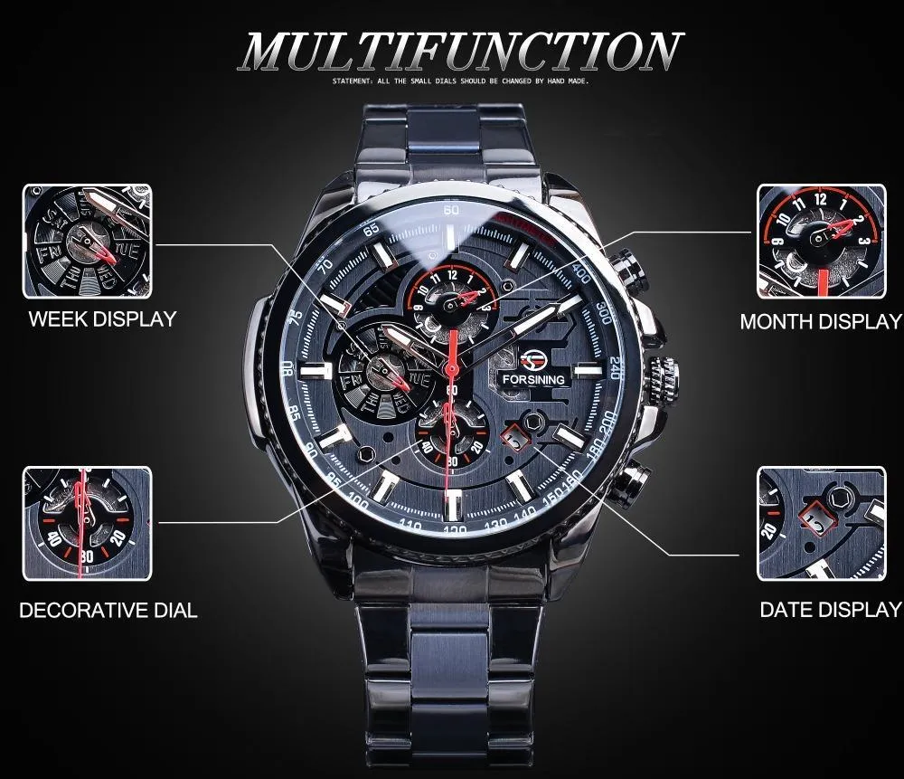 Multifunctional Luxury Stainless Steel Men Watch