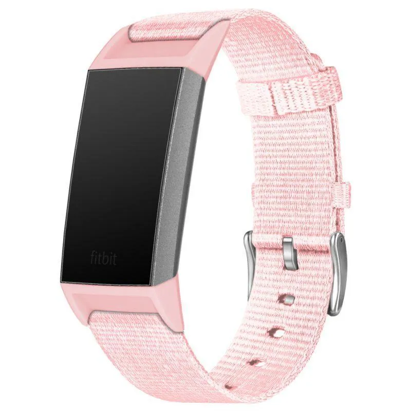 New Simple Replacement Wristband Nylon Canvas Sport Watch Strap Wrist Band for Fitbit Charge 3 4|Smart Accessories|