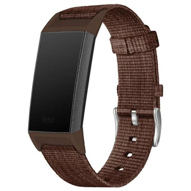New Simple Replacement Wristband Nylon Canvas Sport Watch Strap Wrist Band for Fitbit Charge 3 4|Smart Accessories|