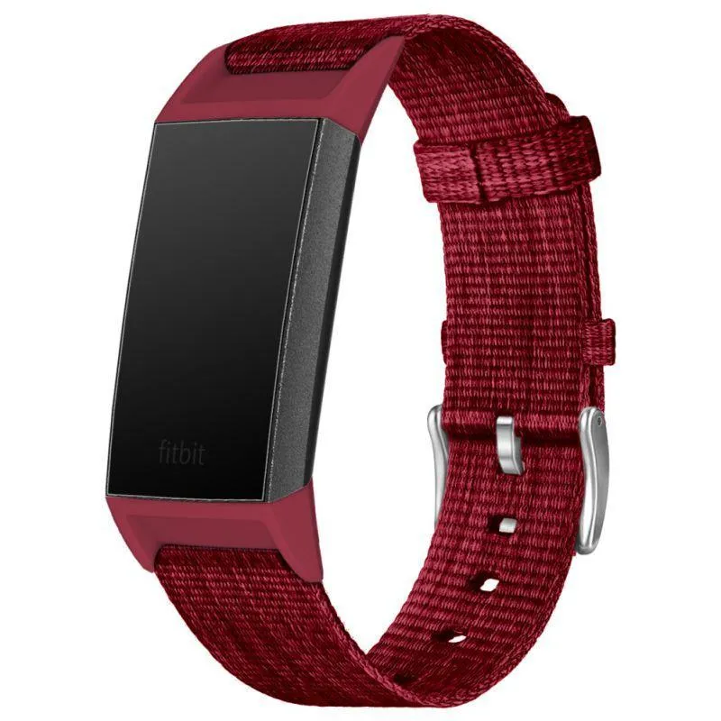 New Simple Replacement Wristband Nylon Canvas Sport Watch Strap Wrist Band for Fitbit Charge 3 4|Smart Accessories|