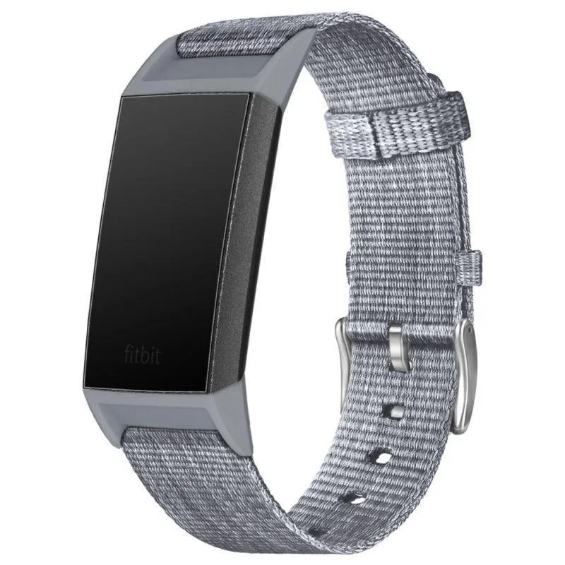 New Simple Replacement Wristband Nylon Canvas Sport Watch Strap Wrist Band for Fitbit Charge 3 4|Smart Accessories|