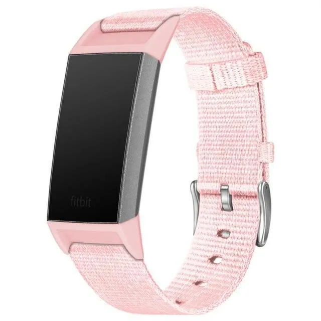 New Simple Replacement Wristband Nylon Canvas Sport Watch Strap Wrist Band for Fitbit Charge 3 4|Smart Accessories|