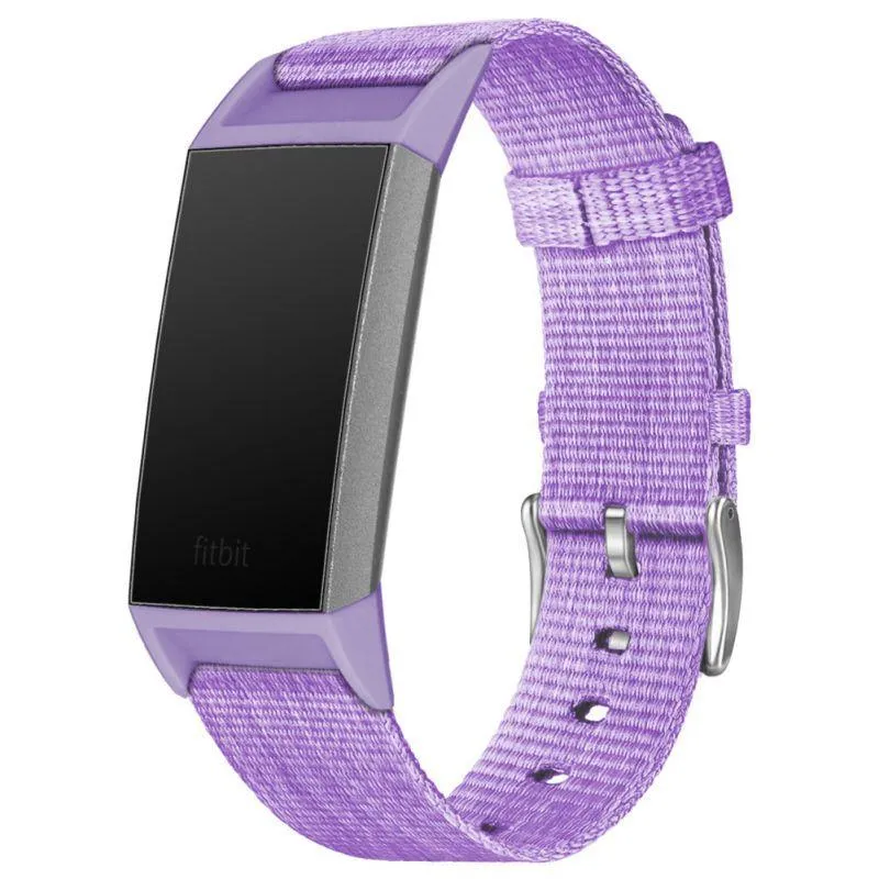 New Simple Replacement Wristband Nylon Canvas Sport Watch Strap Wrist Band for Fitbit Charge 3 4|Smart Accessories|