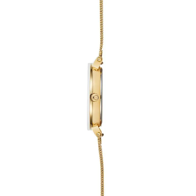 Obaku Lilje Gold - White Dial Ladies Watch V299LXGWMG-EJBGW