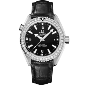 Omega Seamaster Planet Ocean 600M 42 mm, steel on leather strap