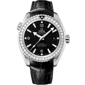 Omega Seamaster Planet Ocean 600M 45.5 mm, steel on leather strap