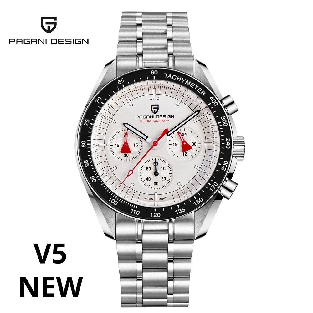 PAGANI DESIGN 2024 New Men's Watches Top Luxury Quartz Watch For Men Auto Date Speed Chronograph AR Sapphire Mirror Wrist watch