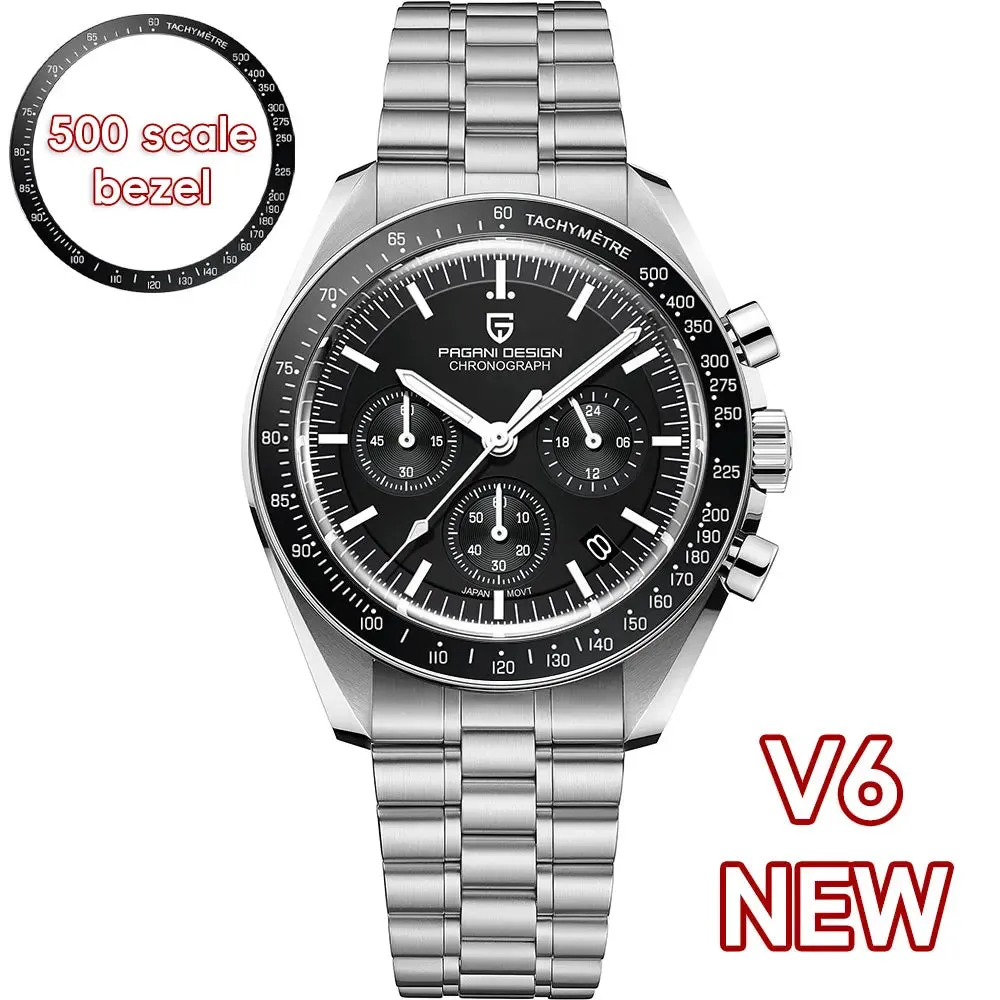 PAGANI DESIGN 2024 New Men's Watches Top Luxury Quartz Watch For Men Auto Date Speed Chronograph AR Sapphire Mirror Wrist watch