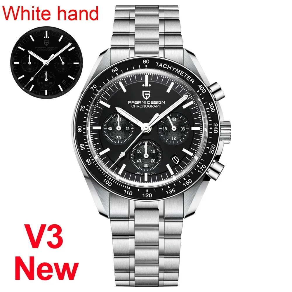 PAGANI DESIGN 2024 New Men's Watches Top Luxury Quartz Watch For Men Auto Date Speed Chronograph AR Sapphire Mirror Wrist watch