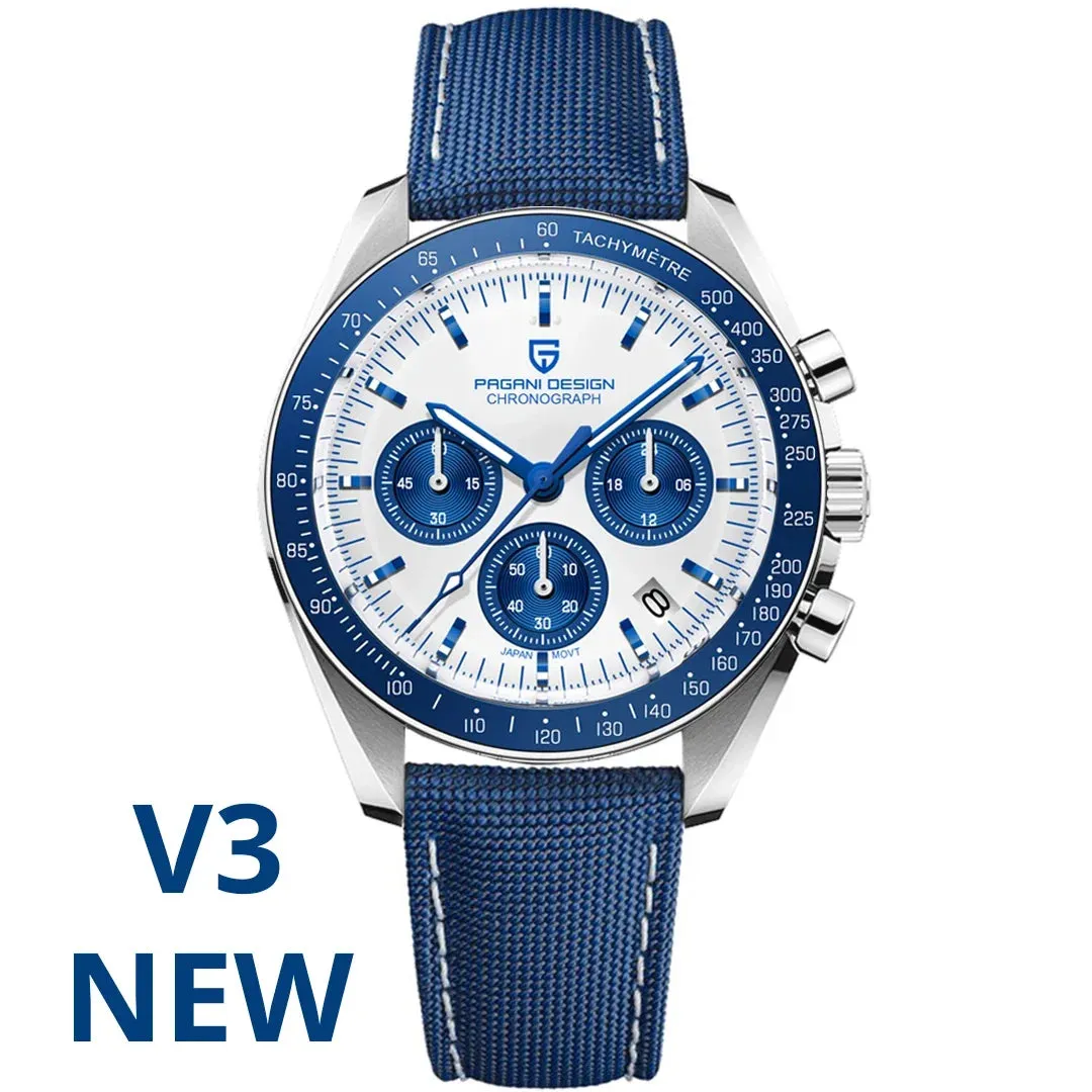 PAGANI DESIGN 2024 New Men's Watches Top Luxury Quartz Watch For Men Auto Date Speed Chronograph AR Sapphire Mirror Wrist watch