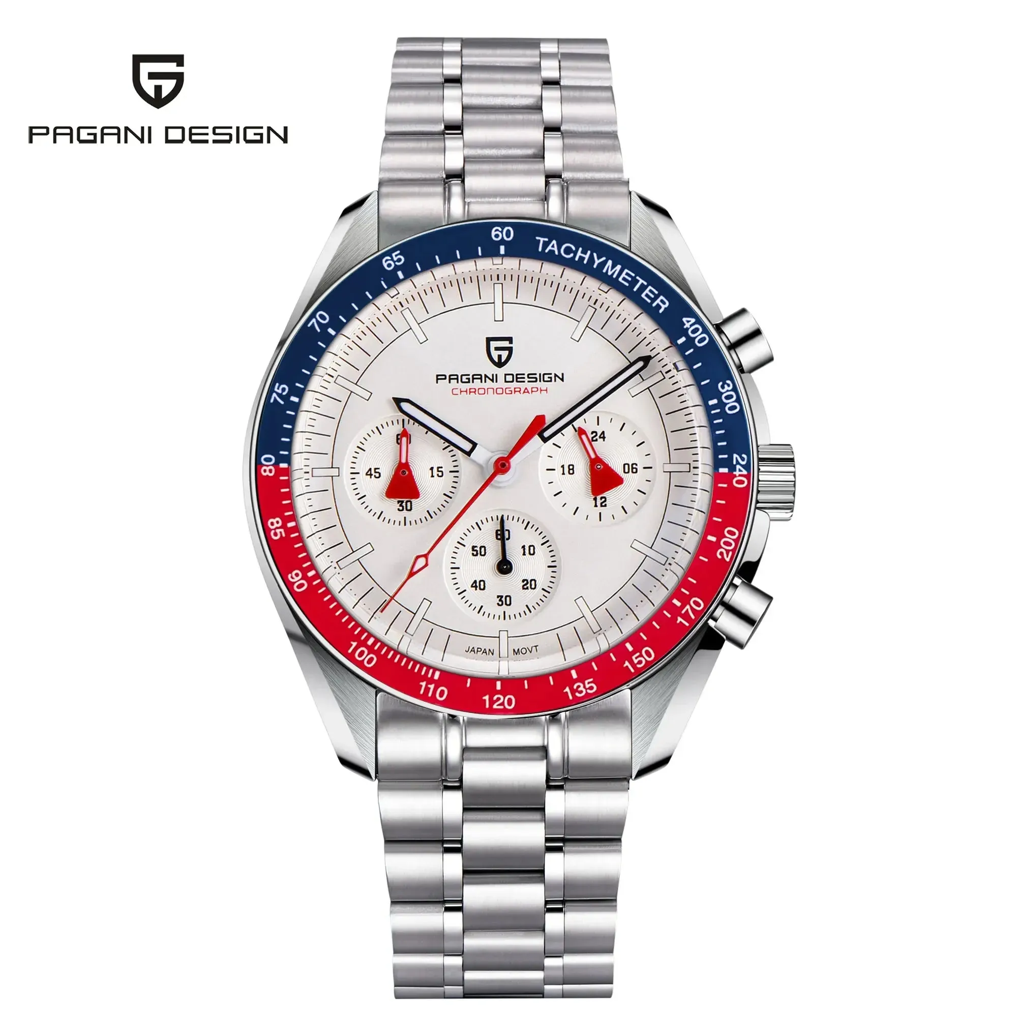 PAGANI DESIGN 2024 New Men's Watches Top Luxury Quartz Watch For Men Auto Date Speed Chronograph AR Sapphire Mirror Wrist watch