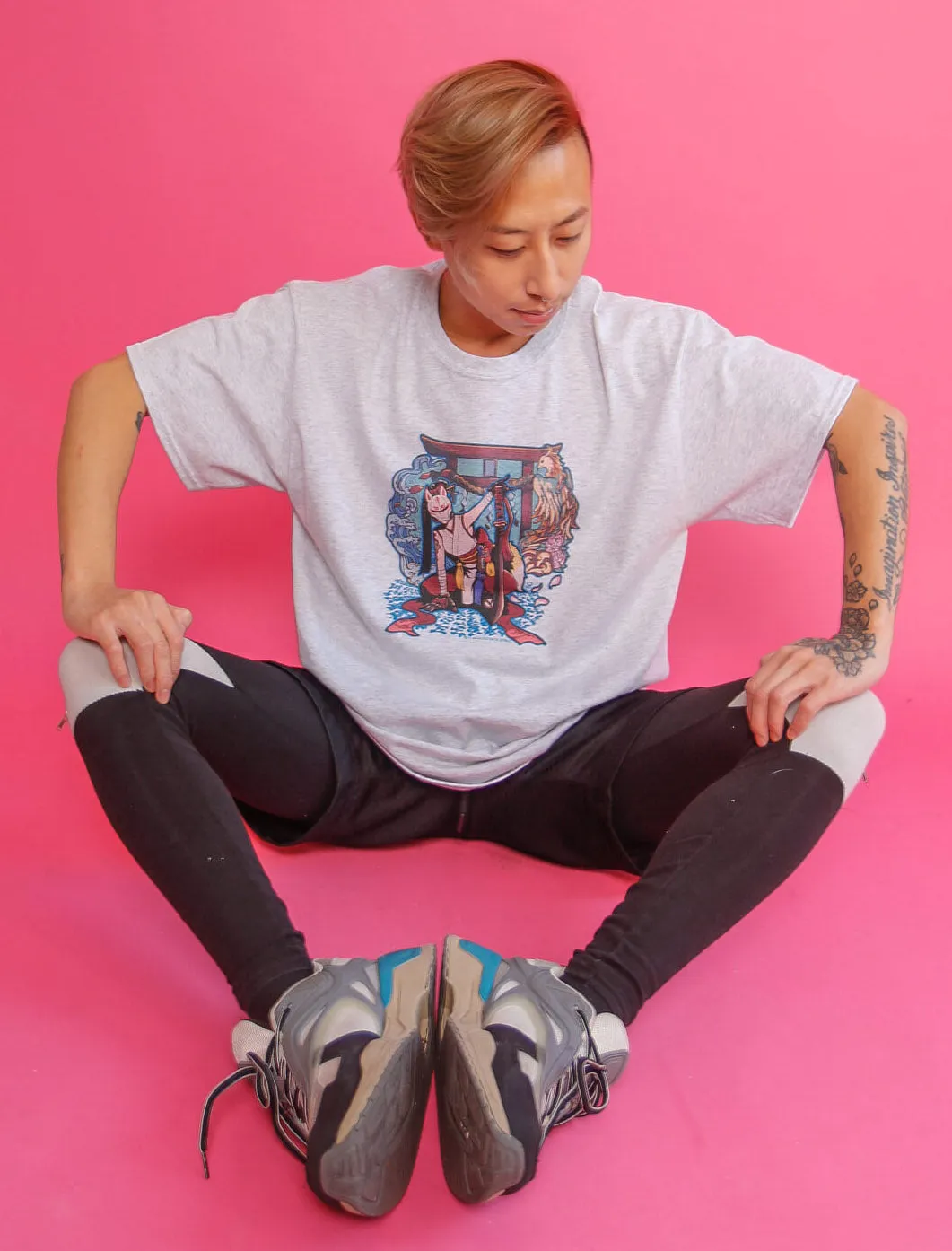 Popkiller Artist Series Crimson15 Kitsune Ninja Girl Classic T-shirt