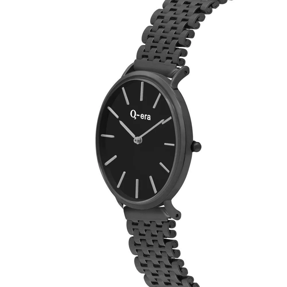 Q-era Rose Gold Black Women's Watch - QV2804-13