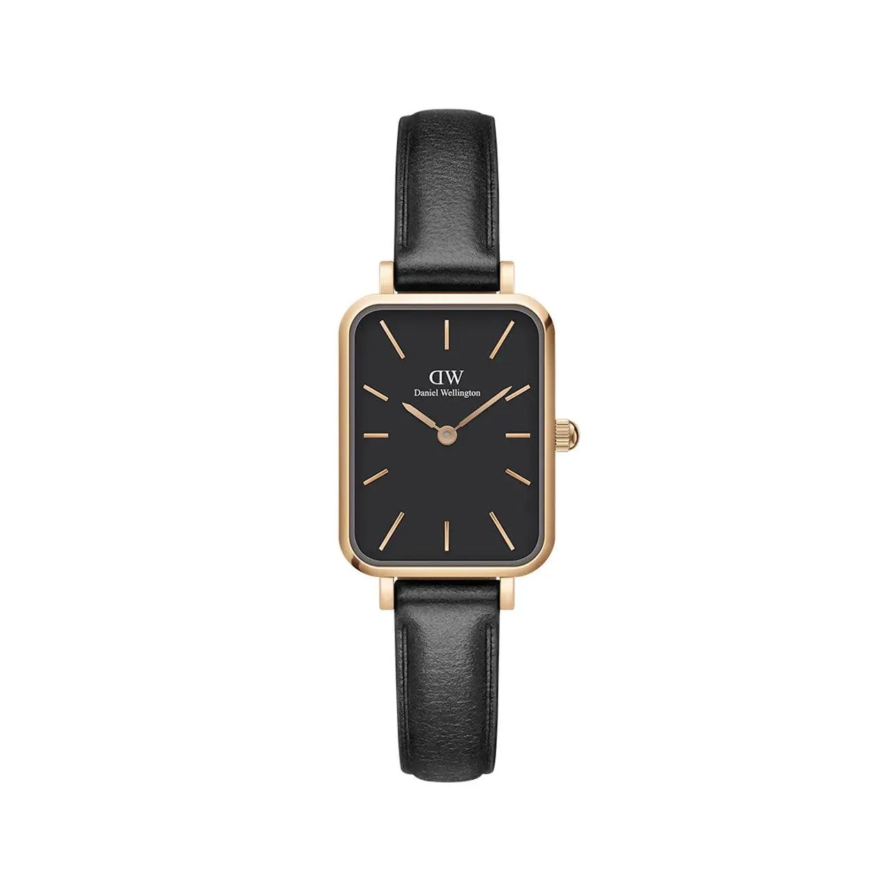Quadro Pressed Sheffield - Black, Rose Gold & Green Watch