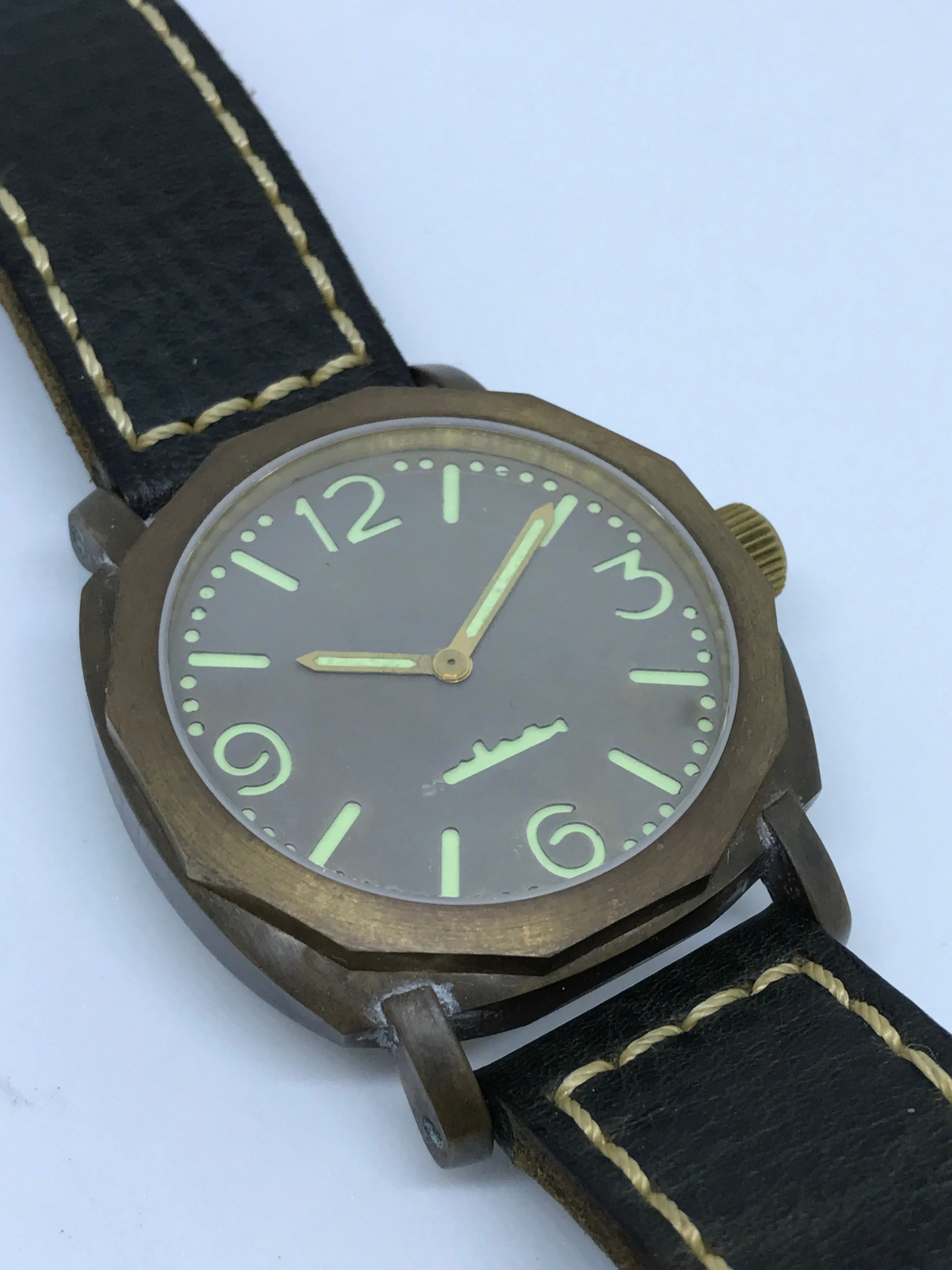 R106 / Custom made Sterile dial - Number dial (plain bezel) (free shipping) (1 piece only)