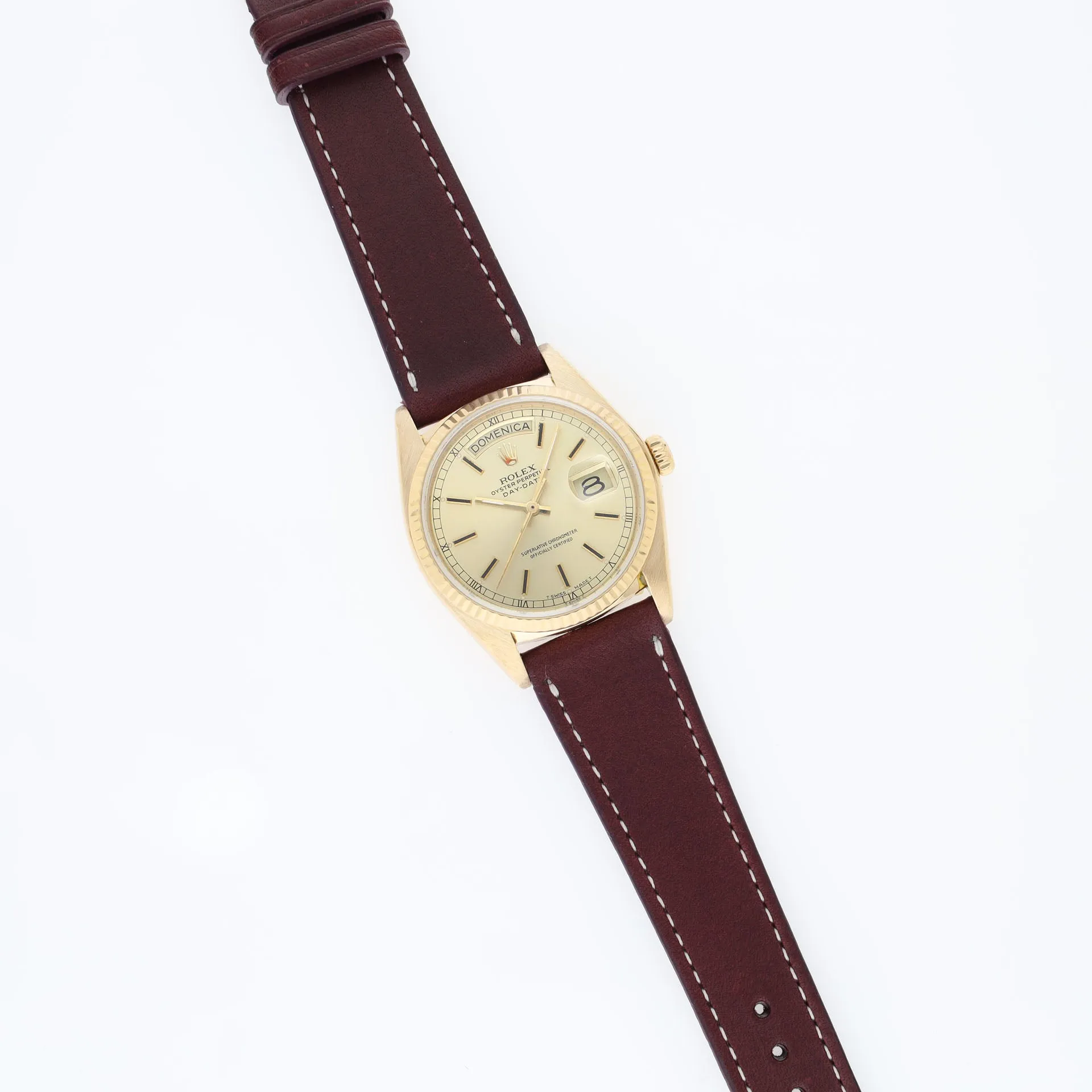 Rolex Day-Date 18038 Yellow Gold Champagne Dial