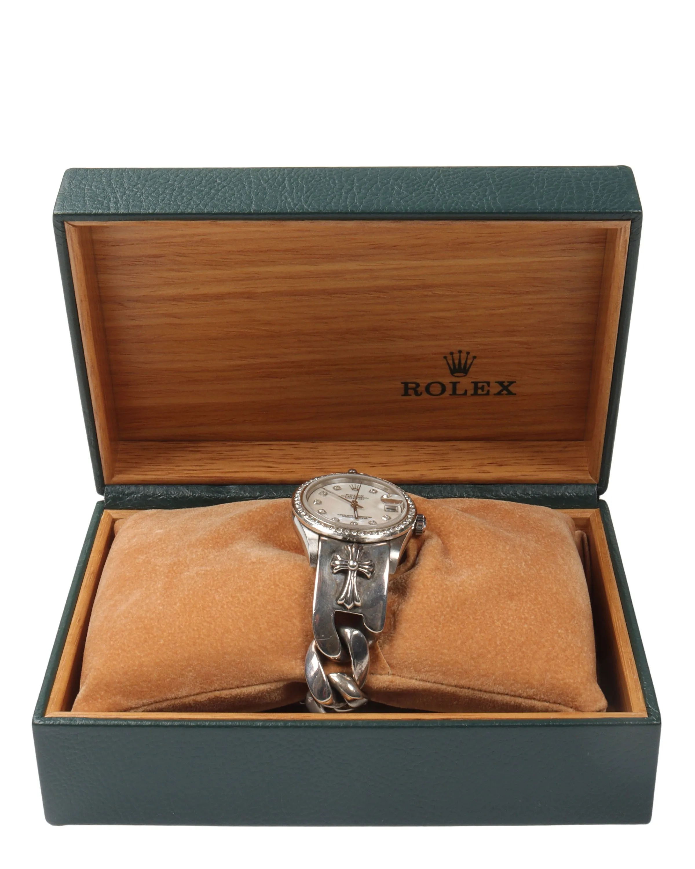 Rolex Silver & Diamond Mother of Pearl Datejust