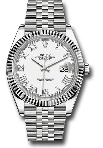 Rolex Steel and White Gold Rolesor Datejust 41mm Watch 126334 wrj