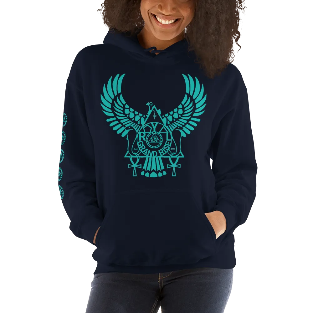 ROYAL. | Urban Resort | RA PARTY ROYAL GRAND RISE Unisex Heavy Blend Hoodie MINT EMBLEM (2 VARIETIES)