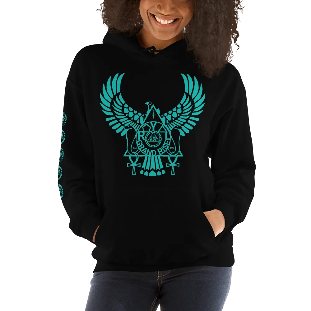ROYAL. | Urban Resort | RA PARTY ROYAL GRAND RISE Unisex Heavy Blend Hoodie MINT EMBLEM (2 VARIETIES)