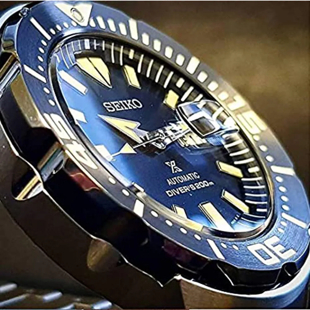 Seiko Mens Prospex Monster Blue Dial Stainless Steel Analog Watch - SRPD25