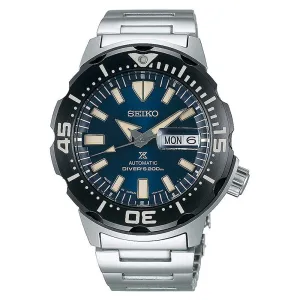 Seiko Mens Prospex Monster Blue Dial Stainless Steel Analog Watch - SRPD25