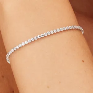Silver Tennis Bracelet with Clear CZ by Brosway