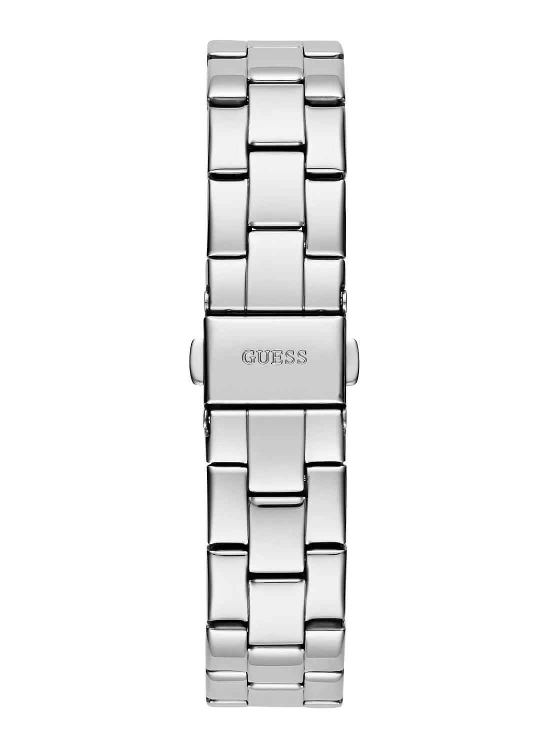 Silver Tri Plaque Pink Link Watch