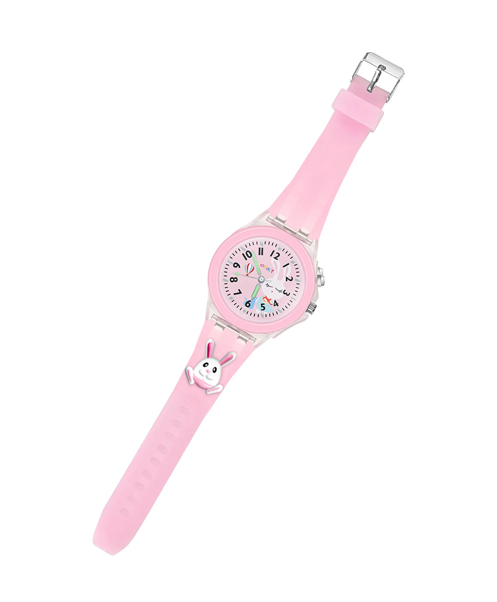 Spiky 3D Cartoon Analog Light Watch for Kids Boys & Girls - Black