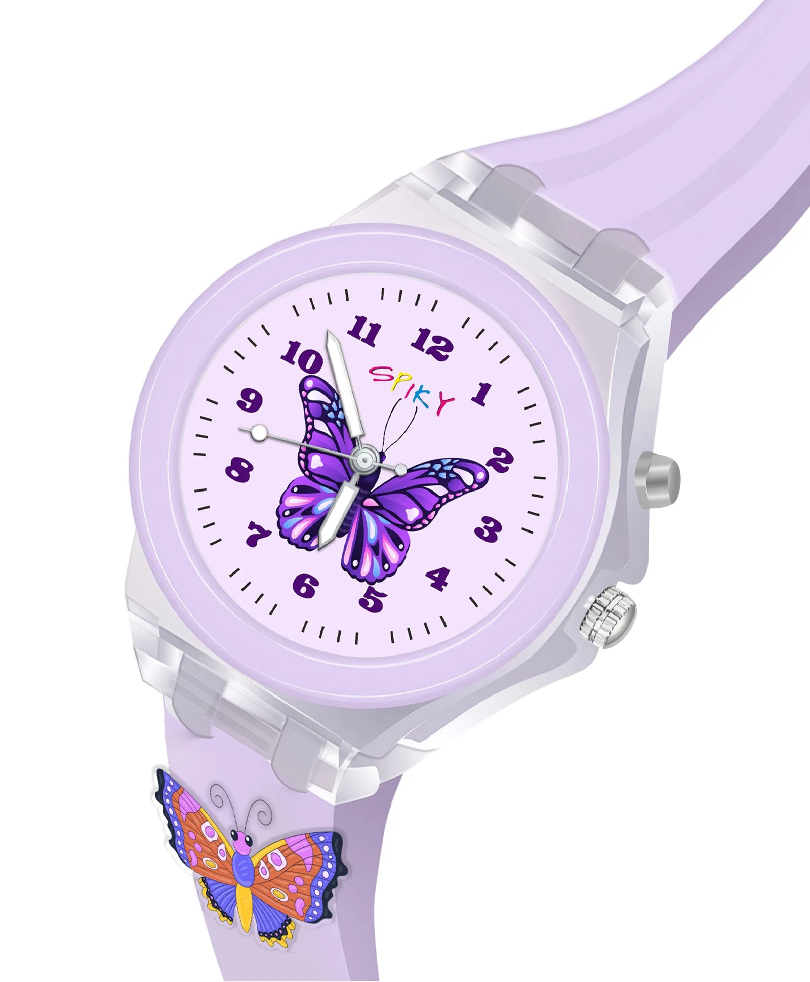 Spiky 3D Cartoon Analog Light Watch for Kids Boys & Girls - Black
