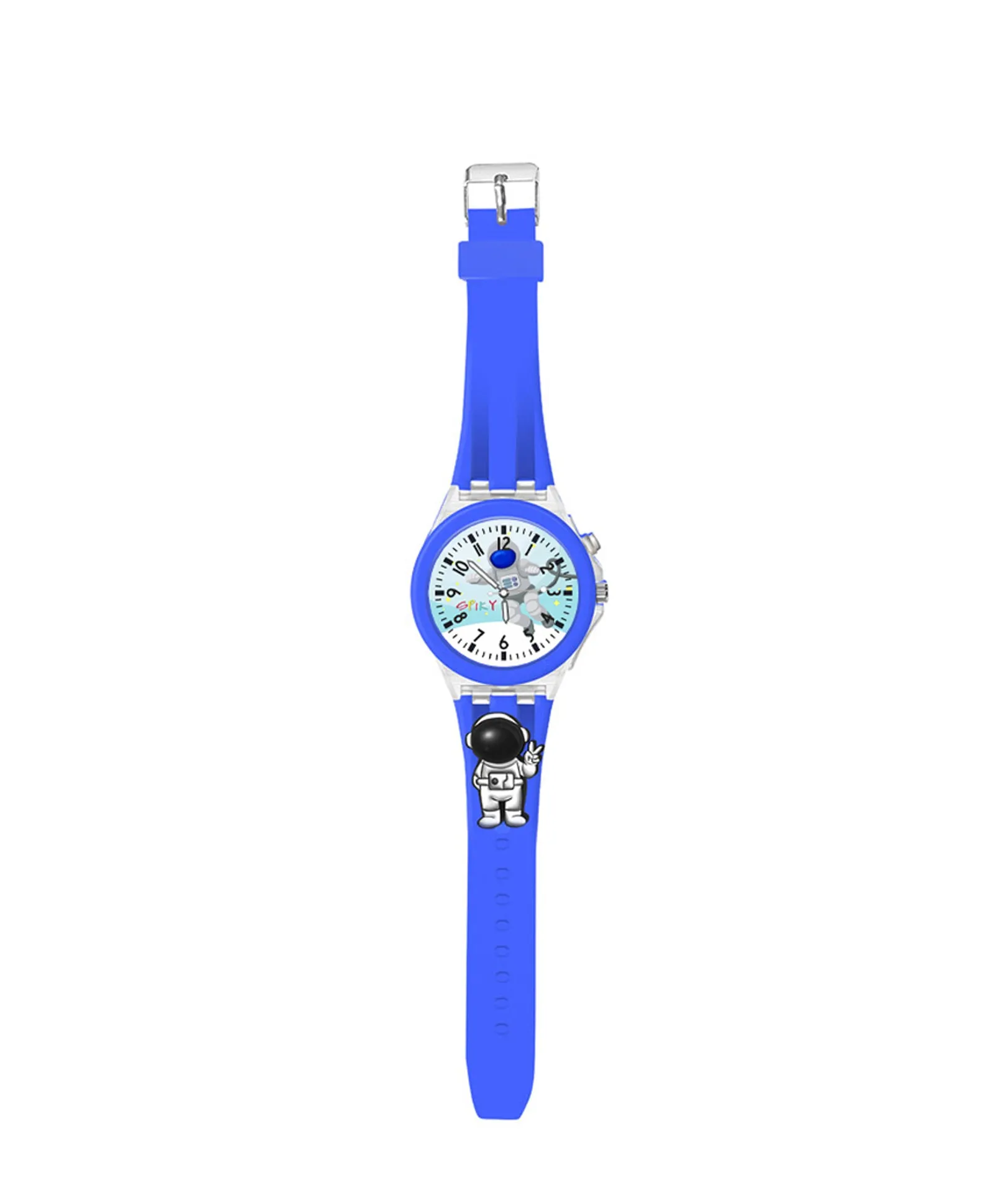Spiky 3D Cartoon Analog Light Watch for Kids Boys & Girls - Black