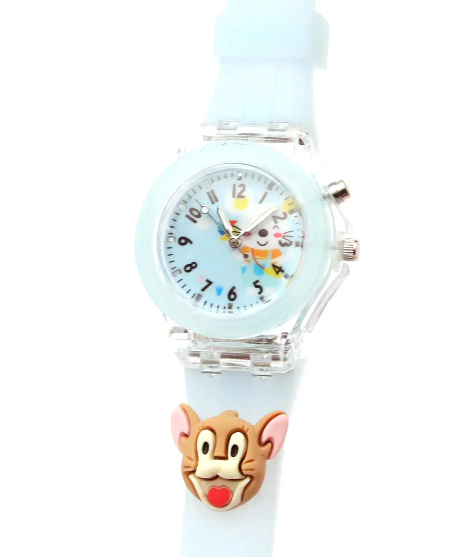 Spiky 3D Cartoon Analog Light Watch for Kids Boys & Girls - Black