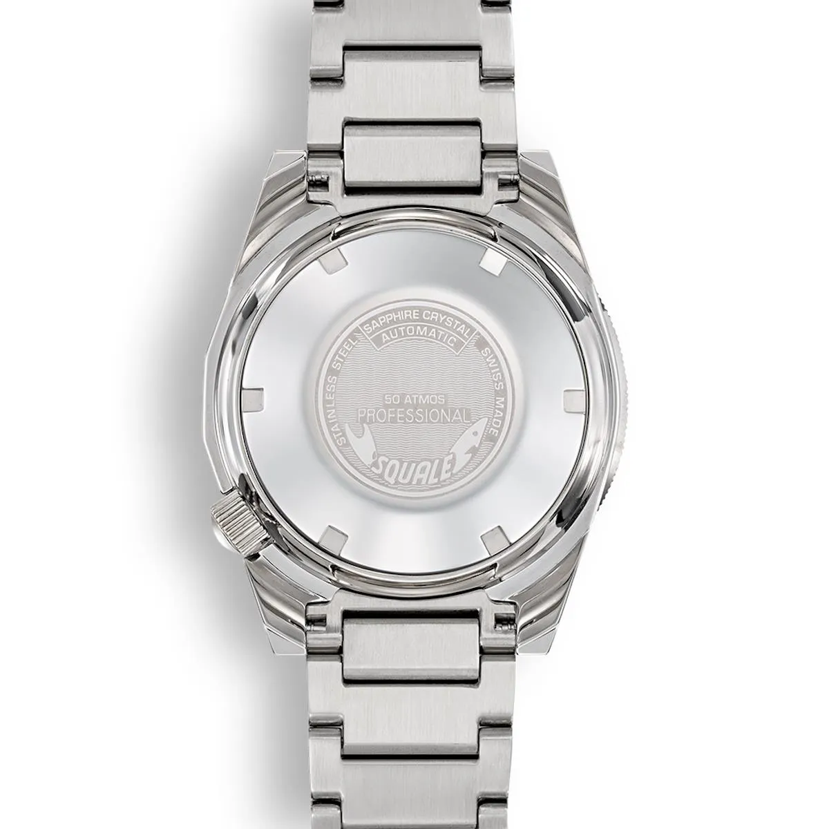 Squale 1521 Polished Steel Case - Green Fume Dial on Bracelet