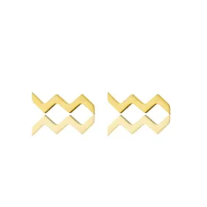 Stainless Steel Vintage Wave Earrings For Women