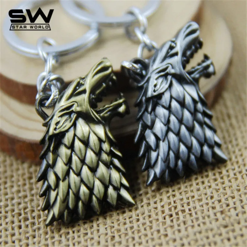 STARWORLD Movie Series Key Chain Game of Thrones Family Badge Keyring Keychain Jewelry Key Ring Key Holder For Women Men