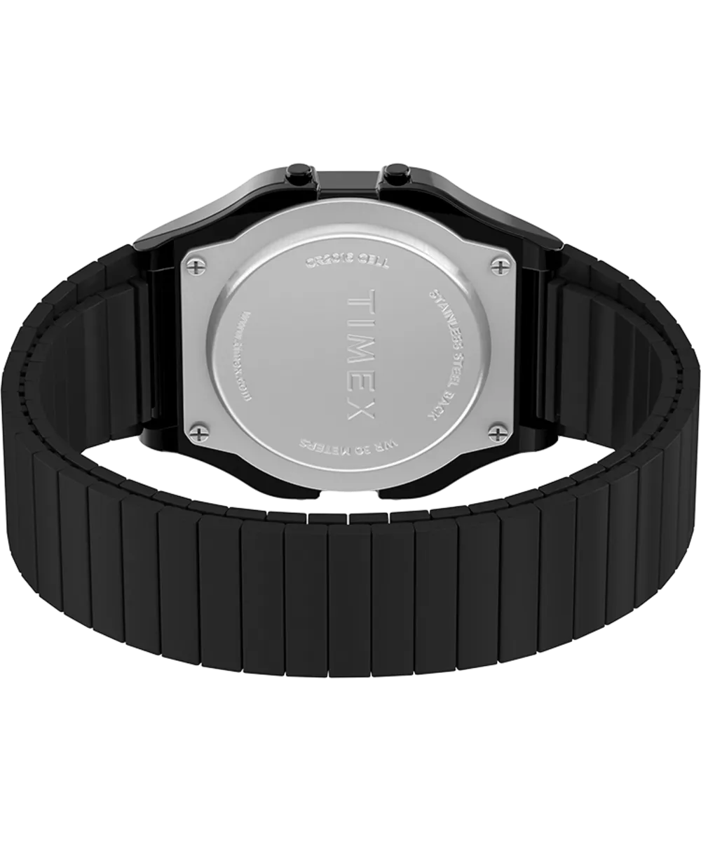 Timex T80 34mm Stainless Steel Expansion Band Watch