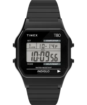 Timex T80 34mm Stainless Steel Expansion Band Watch