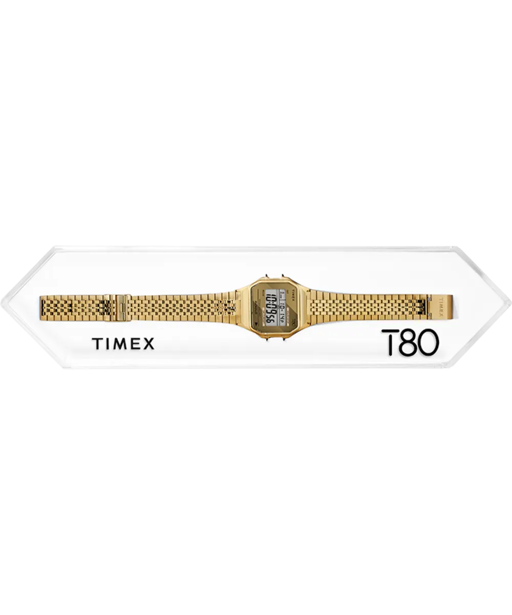 Timex T80 34mm Stainless Steel Expansion Band Watch