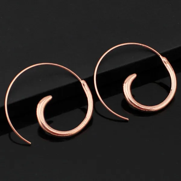 Trusta Women Fashion New Silver/Black/ Rose Gold Hoop Earrings  2017 Girls Lady Gift ZZN Best Quality Jewelry Free drop shipping