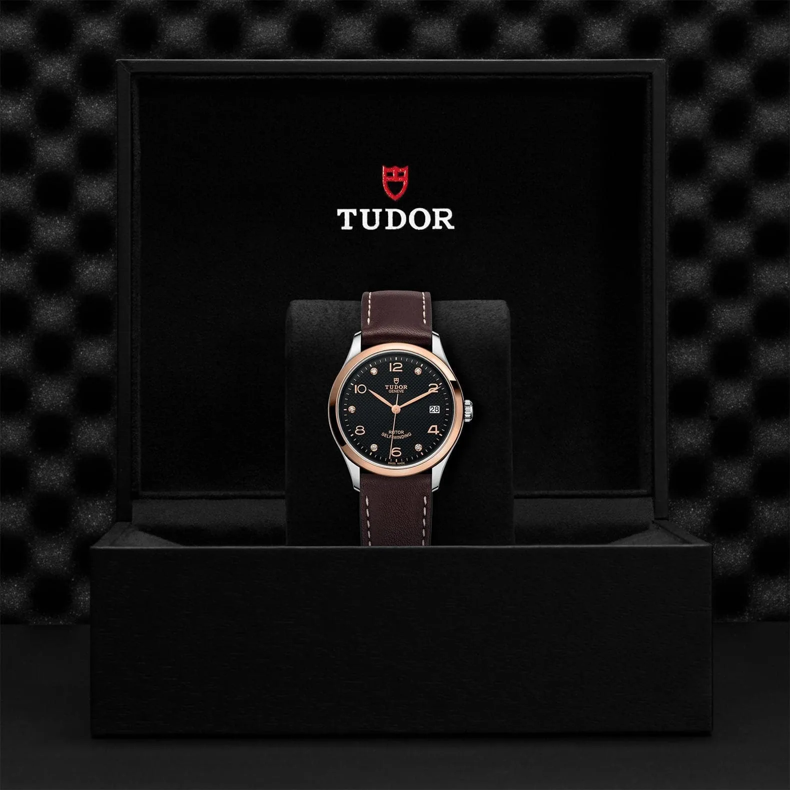 TUDOR 1926 36mm Steel/Gold Black Diamond Dial Watch - M91451-0008