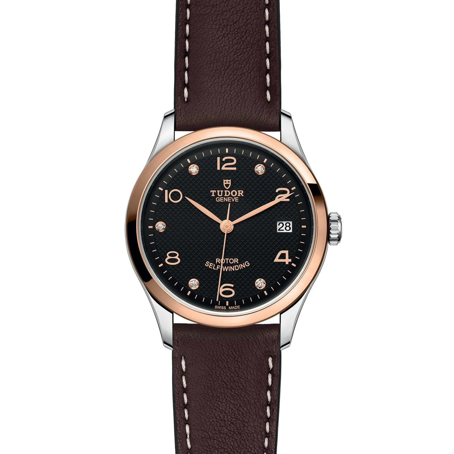 TUDOR 1926 36mm Steel/Gold Black Diamond Dial Watch - M91451-0008