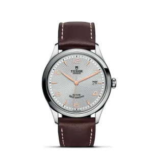 TUDOR 1926 39mm Steel Gray Dial Leather Watch - M91550-0006