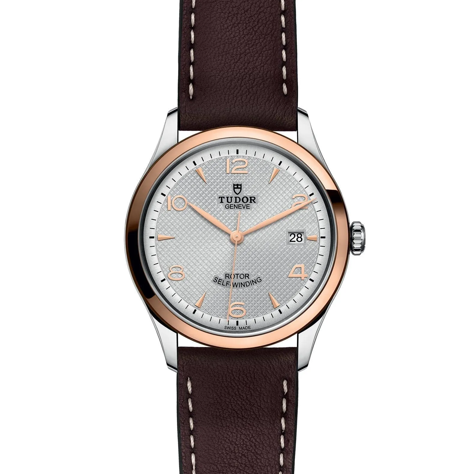 TUDOR 1926 39mm Steel/Gold Leather Strap Watch - M91551-0005