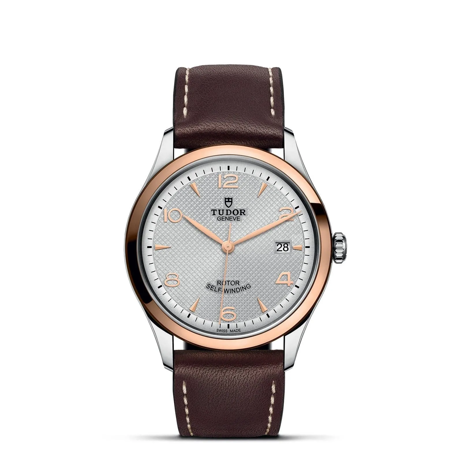 TUDOR 1926 39mm Steel/Gold Leather Strap Watch - M91551-0005